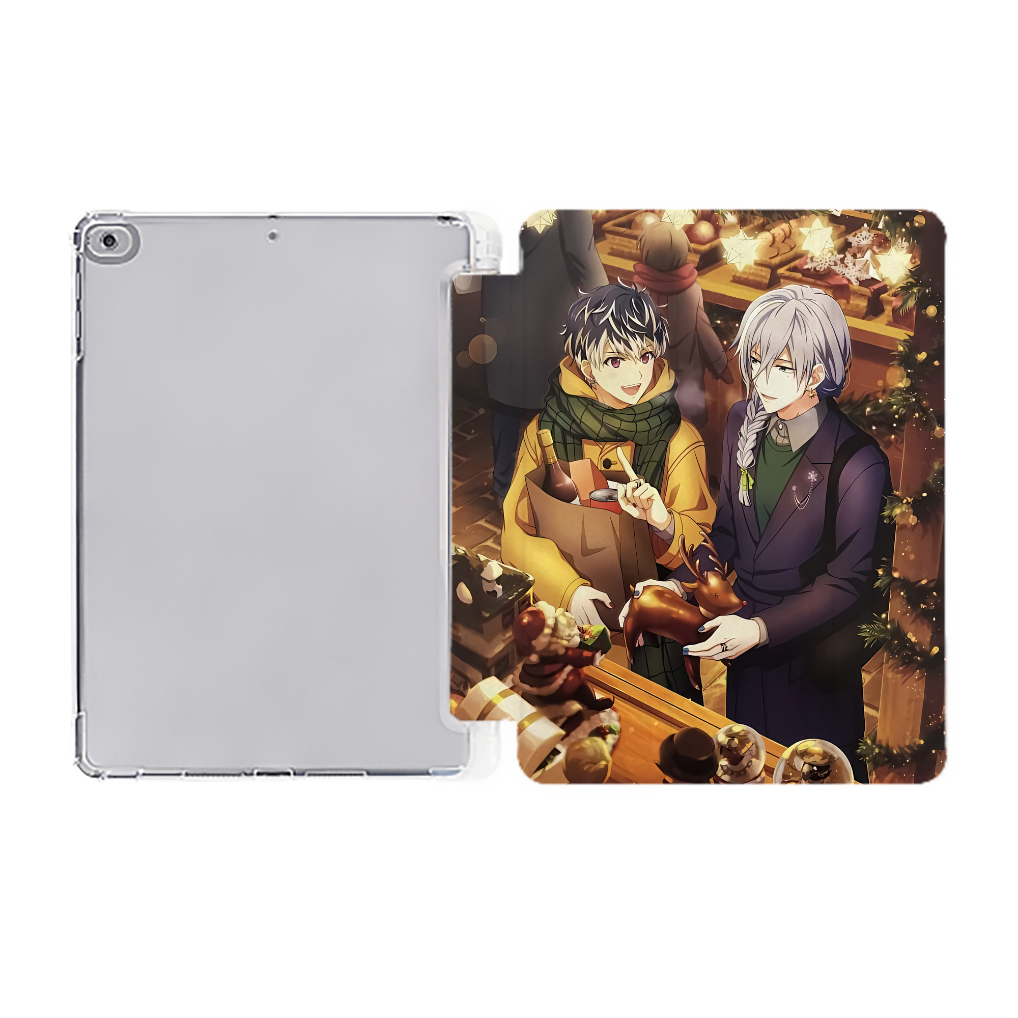 （画像用） 刀剣乱舞 Touken Ranbu IPad ケース ペン収納付き 三つ折りスタンド PUレザー×シリコン 対応機種9.5/10.5/10.9インチ